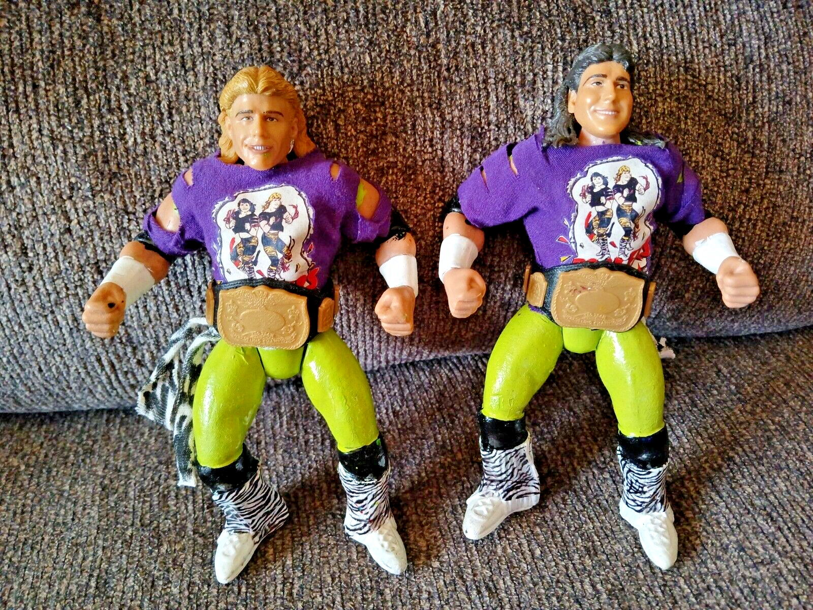 WWE『WWF』JIM&JANNETTY&SANTANA フィギュア Jakks Pacific WWE Classic Superstars Jim Neidhart Marty