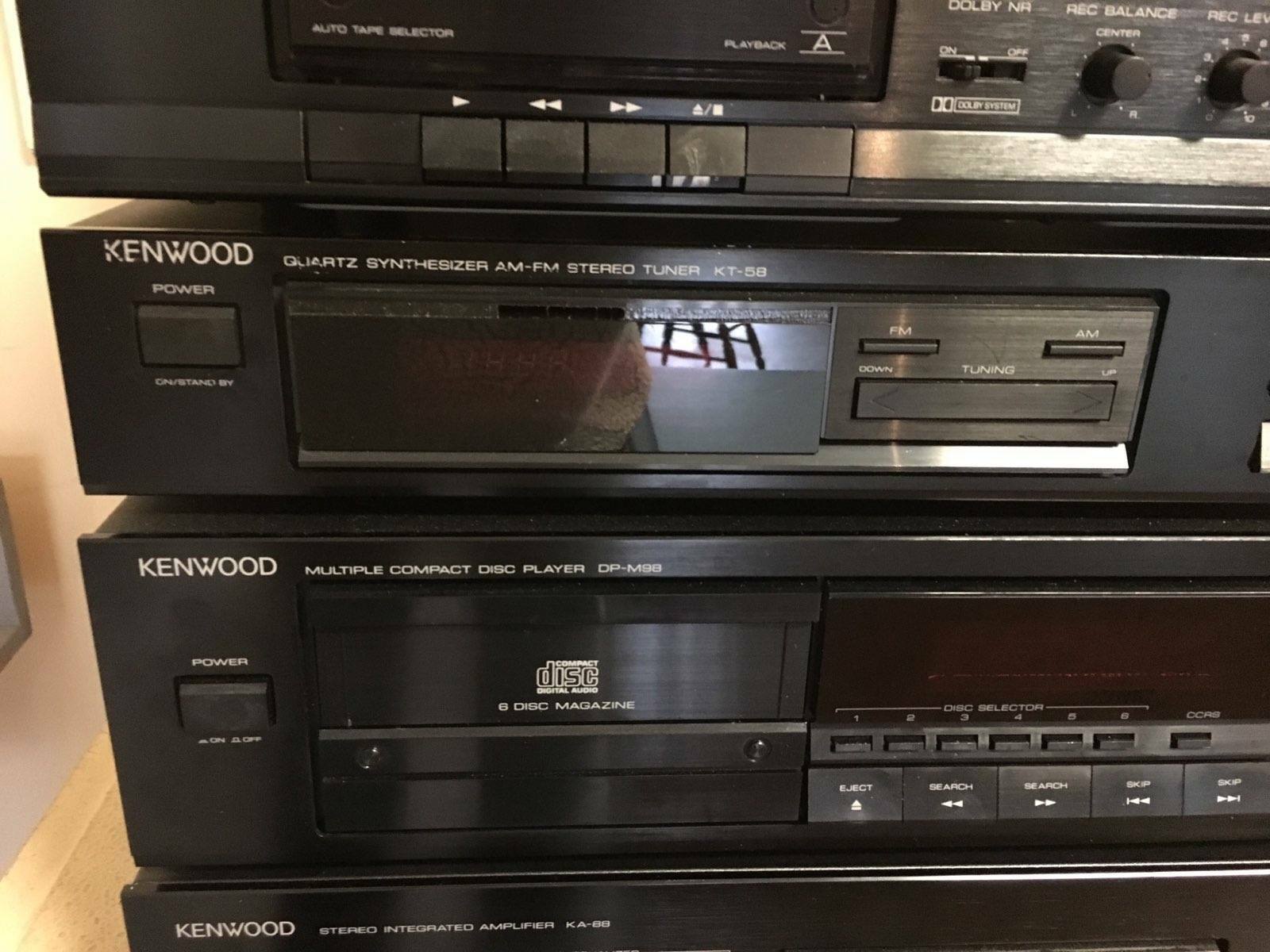 Kenwood stereo system. KA-88   DP-M98   KT-58   KX-58W    KD-38R