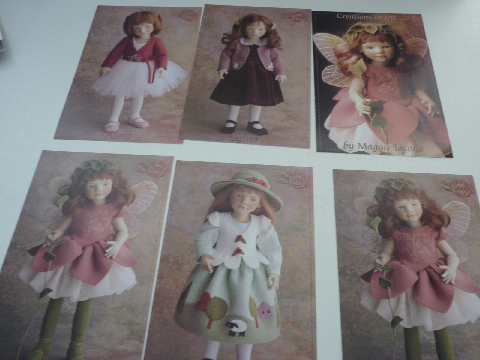Collection of Maggie Iacono Felt Doll Literature, Catalogs and Photos 98, 99, 02