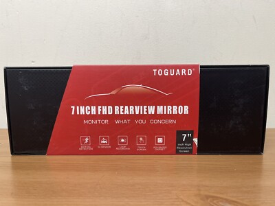 TOGUARD 7'' INCH Dash Camera FHD 1080P Car DVR Rearview Mirror Backup Camera NEW
