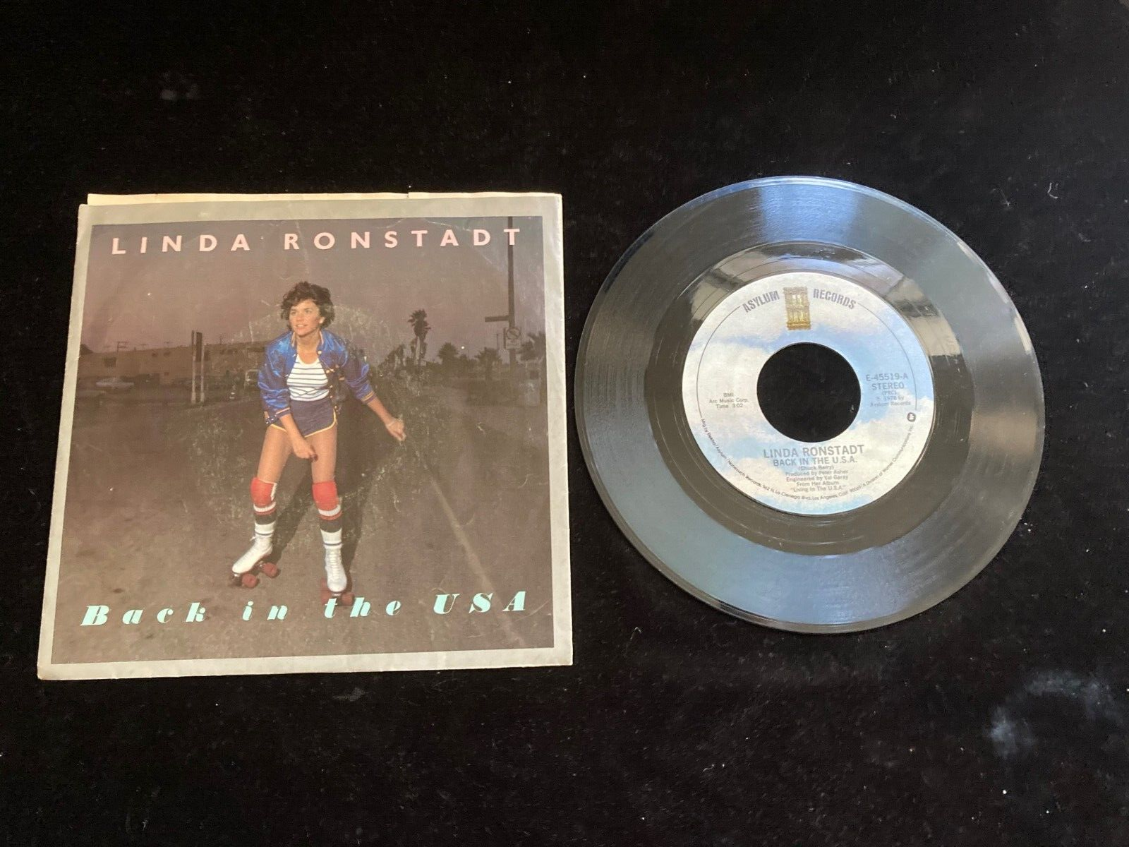 LINDA RONSTADT BACK IN THE USA / WHITE RHYTHM AND BLUES 45 7