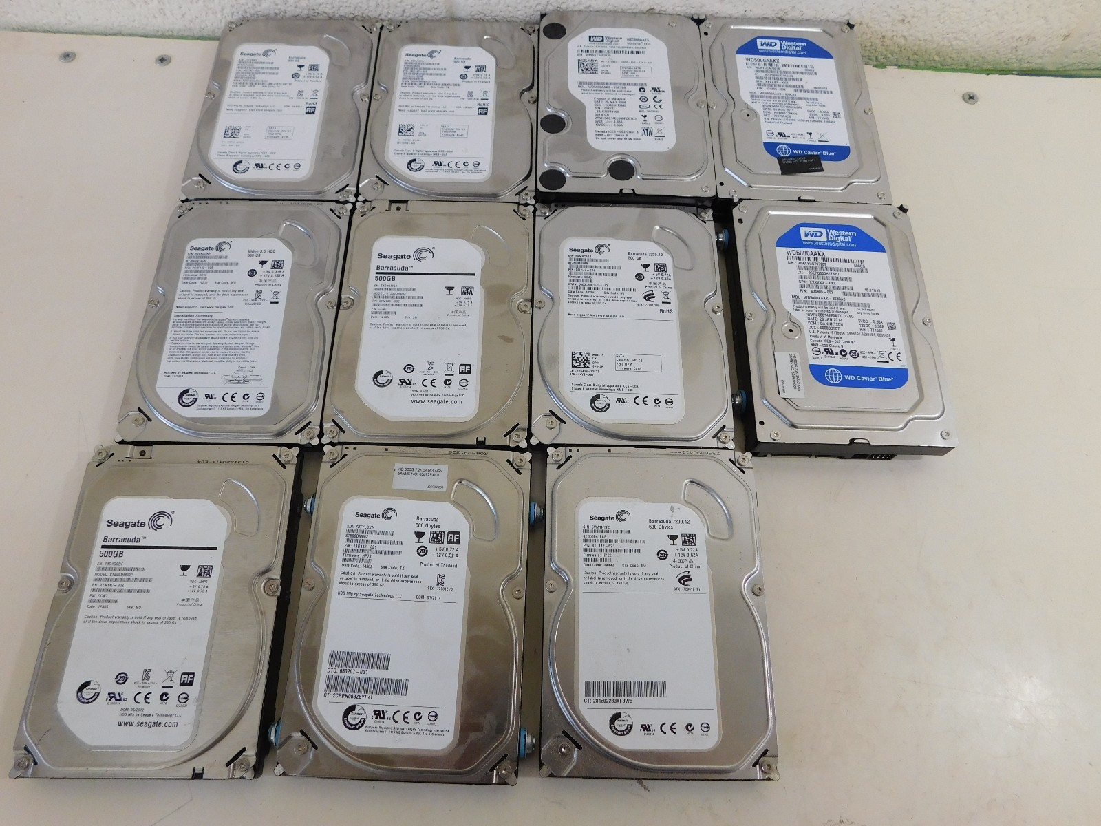 Lot of 11 500GB Desktop 3.5