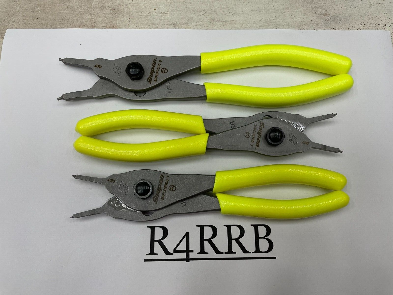 Snap-on Tools NEW 3pc HIVIZ Soft Grip Quick Release 0° Snap