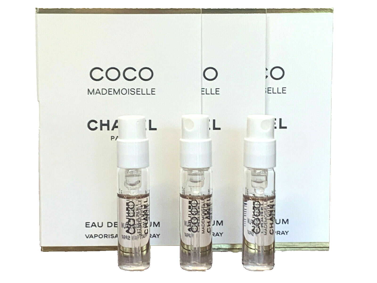 その他 CHANEL Coco Mademoiselle 3x7ml 3x CHANEL COCO MADEMOISELLE EDP Spray Samples 0.05oz / 1.5ml