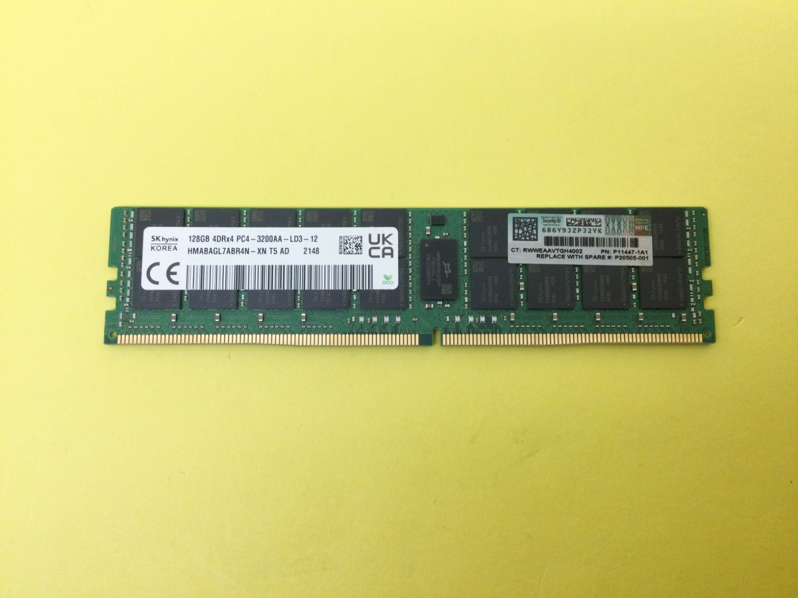 HPE PC4-2666V-RB2-12 DDR4 128GB (32GB×4) HPE PC4-2666V-RB2-12 DDR4 128GB (32GB×4) 32GB SK HYNIX