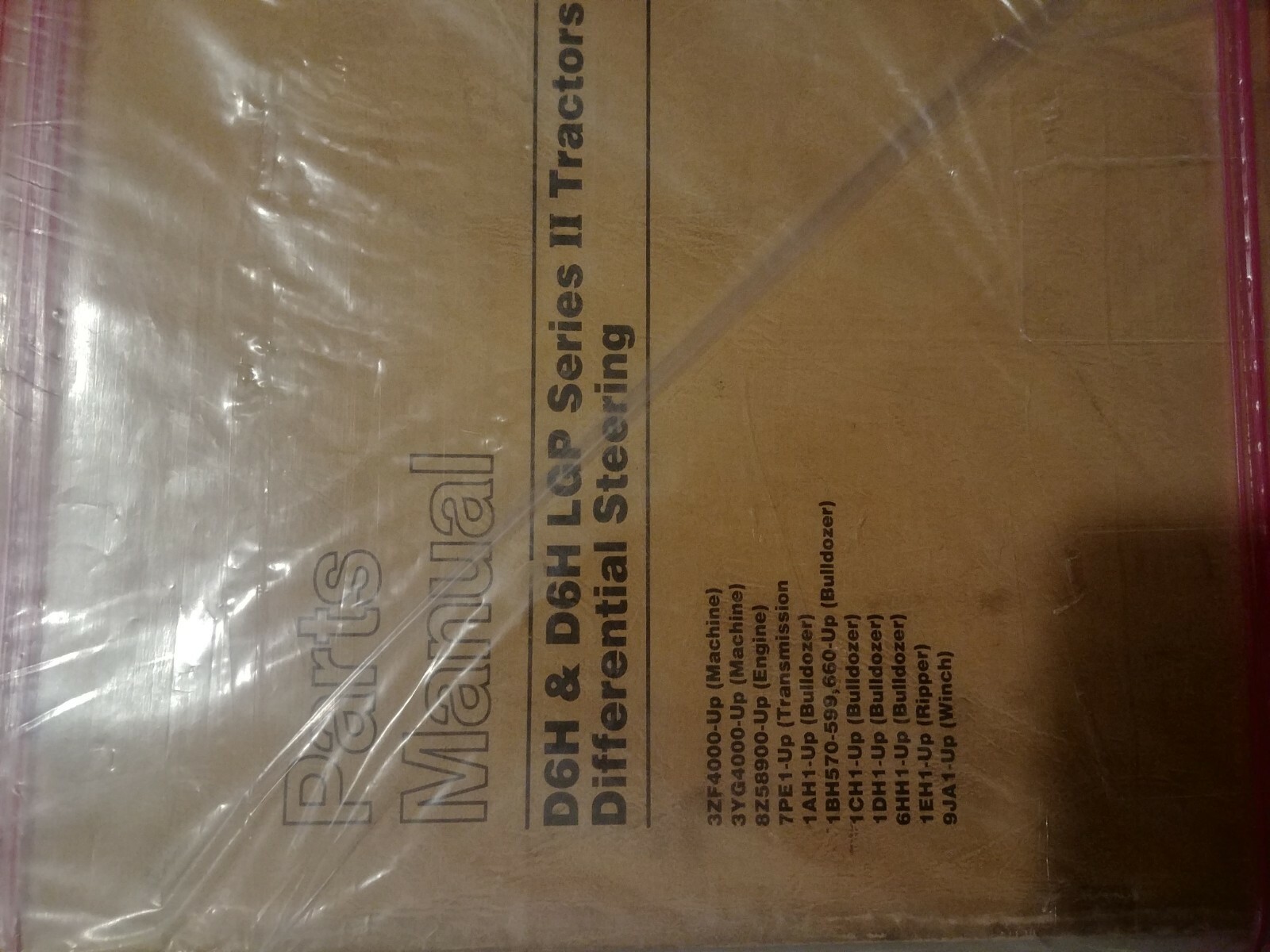 CAT CATERPILLAR D6H SERIES II CRAWLER TRACTOR DOZER PARTS MANUAL S/N 3ZF 3YG