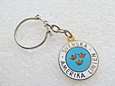 alter Schlüsselanhänger - Swedish American Line Schwedische Amerikanische Linien