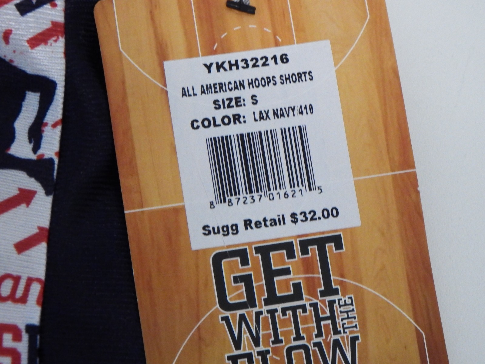 Youth X Small All American Hoops Mesh Athletic Shorts Navy Flow Society