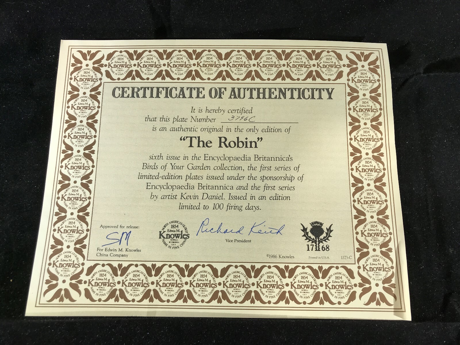 Knowles Encyclopaedia Britannica Birds of Your Garden THE ROBIN