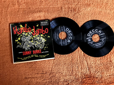 SONNY BURKE & his orchestra MAMBO JAMBO 2x 45 Decca ED 618 gatefold 7'' ep latin!