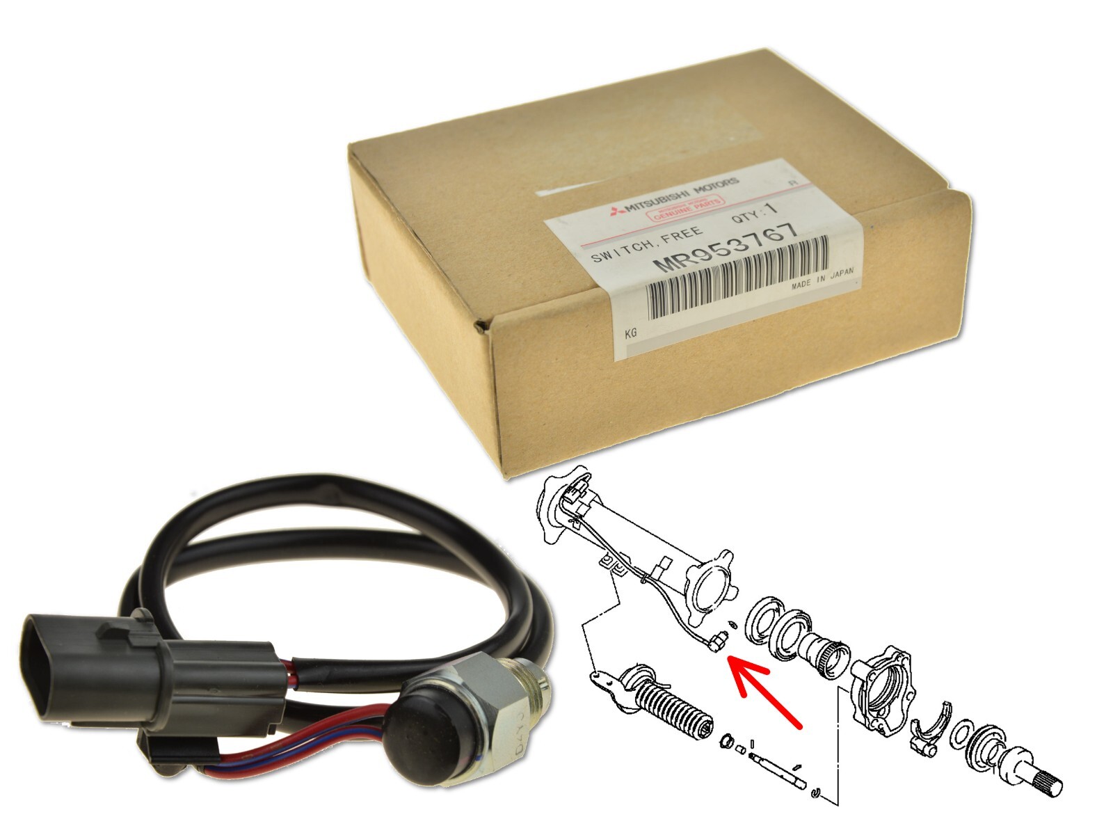 Freewheel Clutch Switch MR953767 OE for Mitsubishi Pajero | eBay