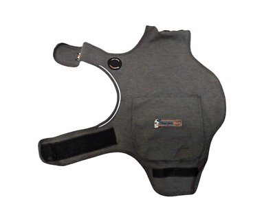 ThunderShirt Dogs Medium Heather Gray Dog Anxiety Relief Calming Vest Hook Loop