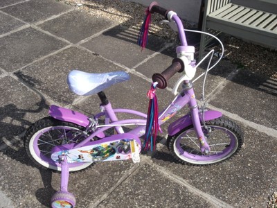 Childs bike - Pink- Disney- Stabilisers- Bell etc