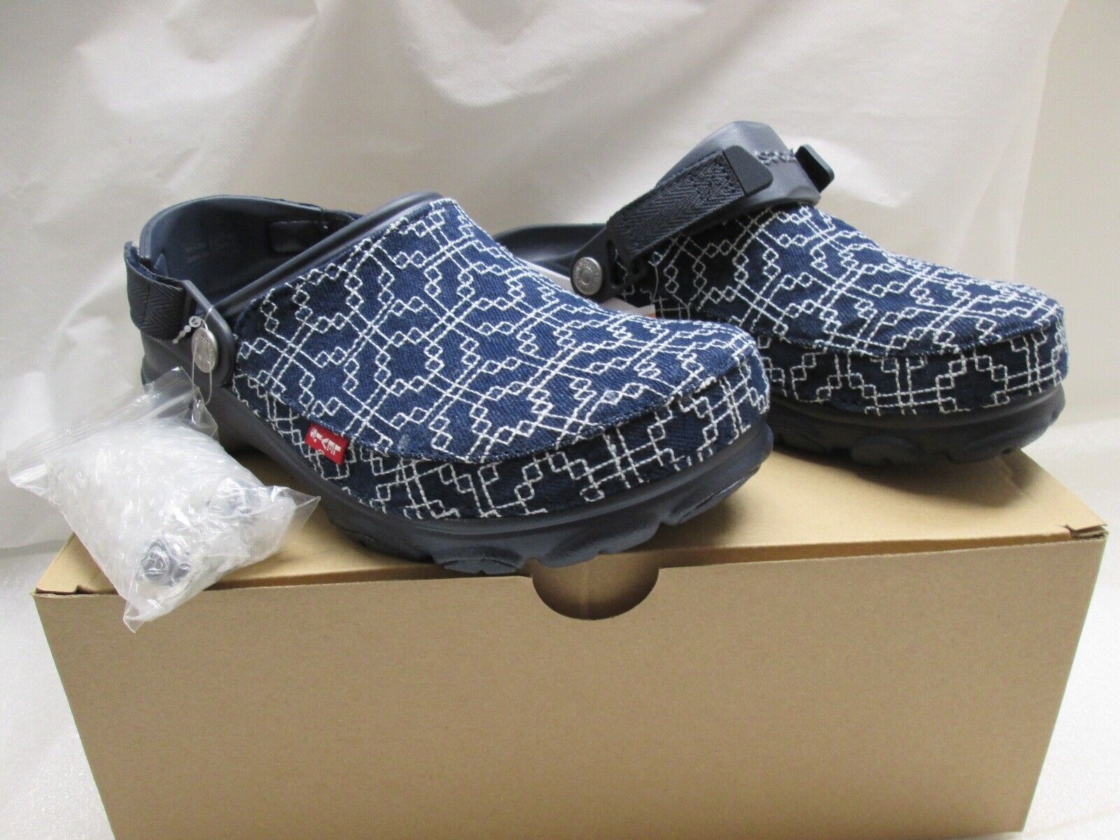 Levi's X Crocs All Terrain Clogs Sashiko Dark Wash & Navy Levi's X Crocs All Terrain Clogs Sashiko Dark Wash & Navy