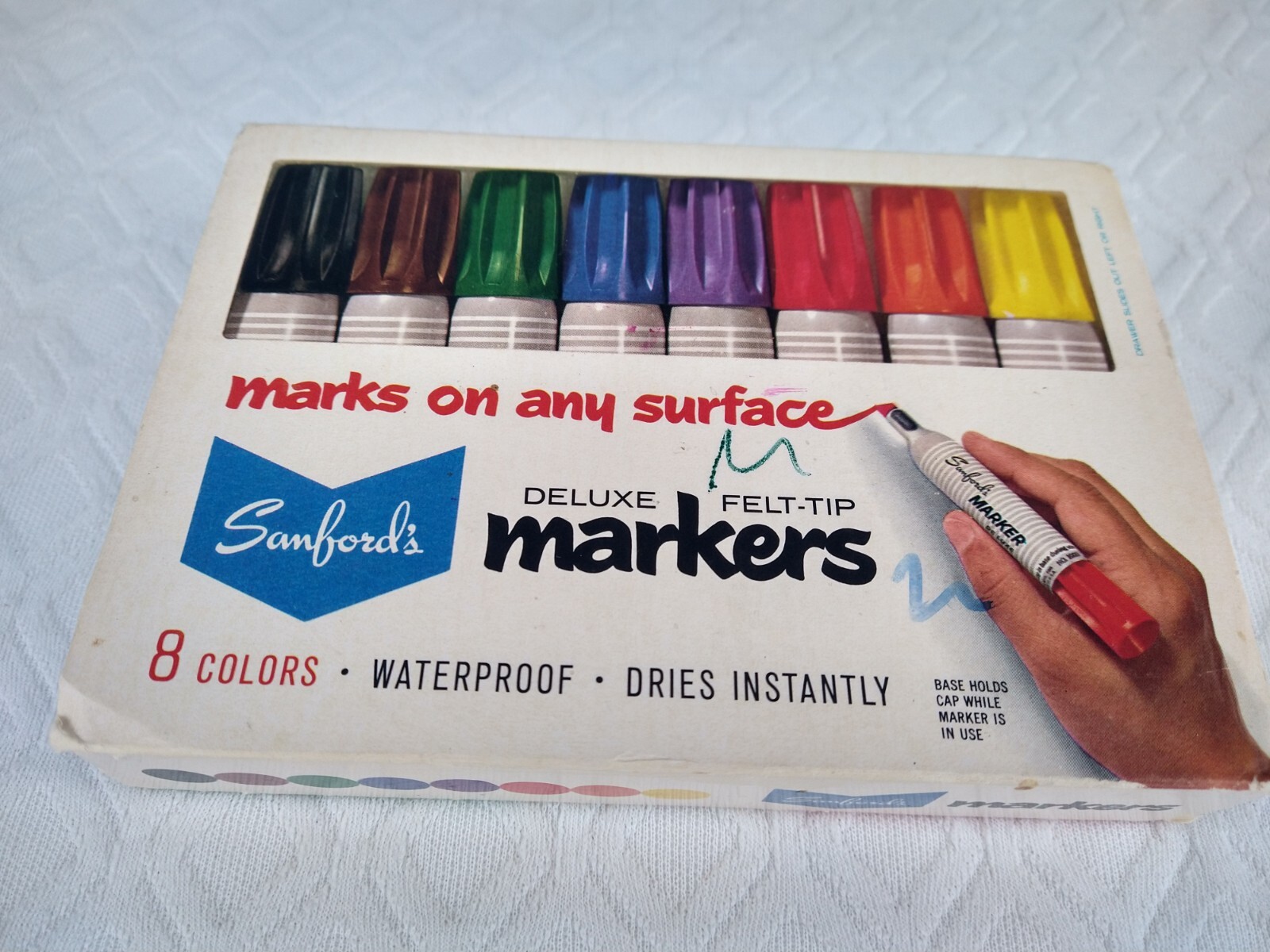 Vintage Rare Colors. Striped Metal. Box. Smelly