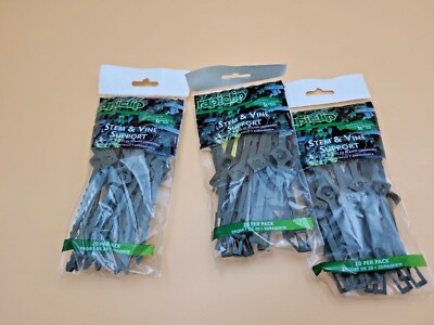 Lot of 3 Luster Leaf Rapiclip Stem & Vine Support 20 per pack/ 60 total  No. 863