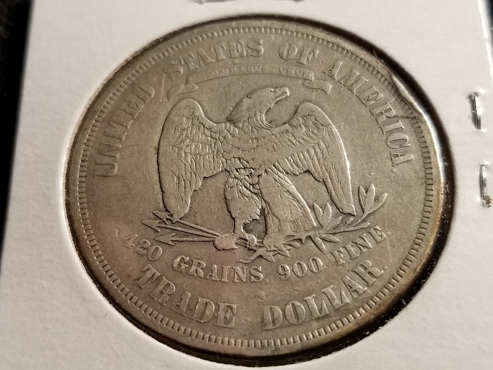 1875 S Trade Dollar, full date, partial liberty, tough series    S410