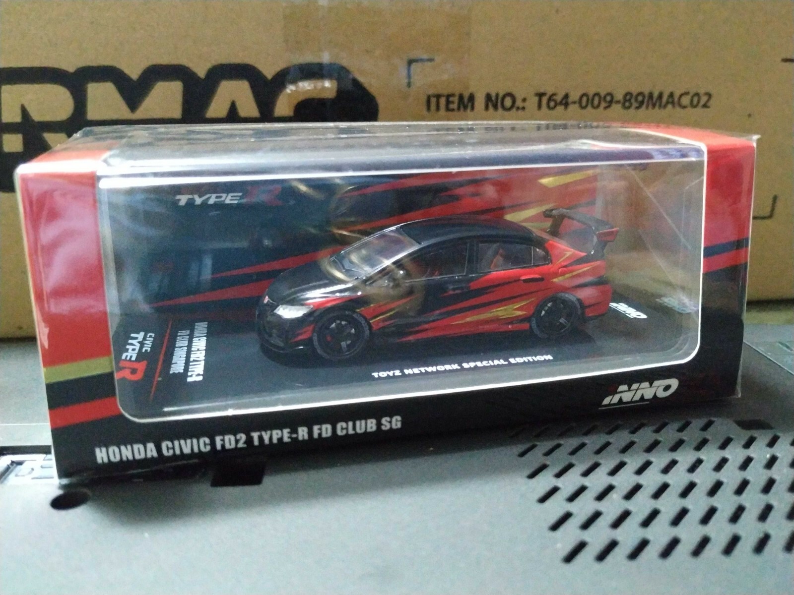 1/64 inno64 FD2 シビックTYPER 海外限定　シンガポール限定 INNO 1/64 ホンダ シビック タイプR FD2 FD CLUB SG