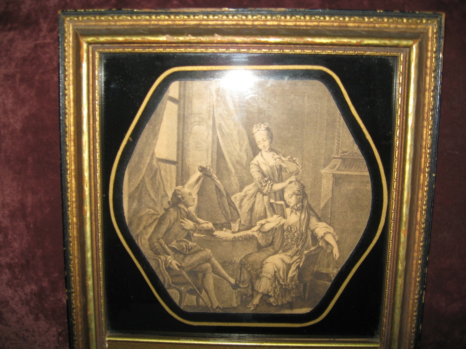 Antique Wood Framed Trumea,  Victorian Mirror.