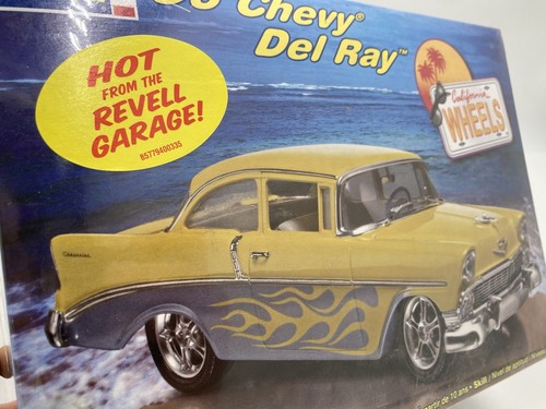 Revell 1956 56 Chevy Del Ray Yellow Flames Model Kit Level 2 Sealed Box 1:25