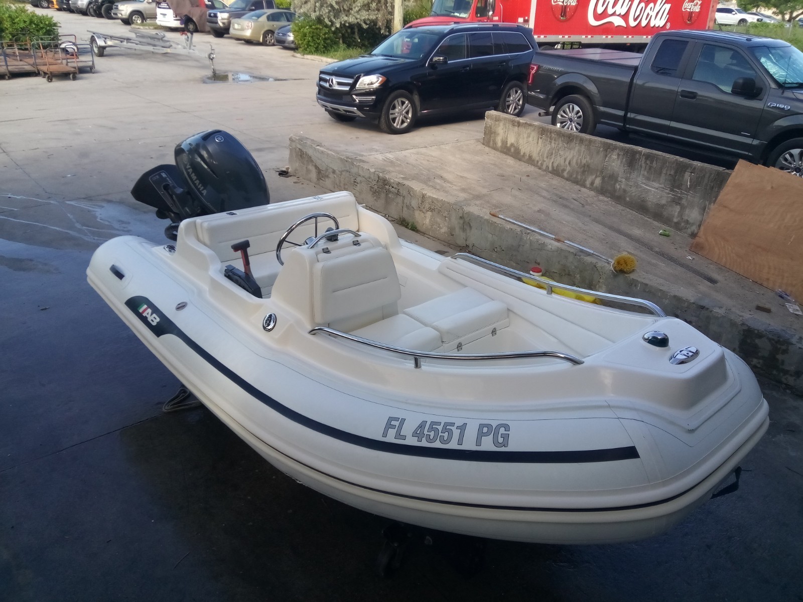 AB 12' Nautilus yacht tender w Yamaha 40 inflatable RIB 2012