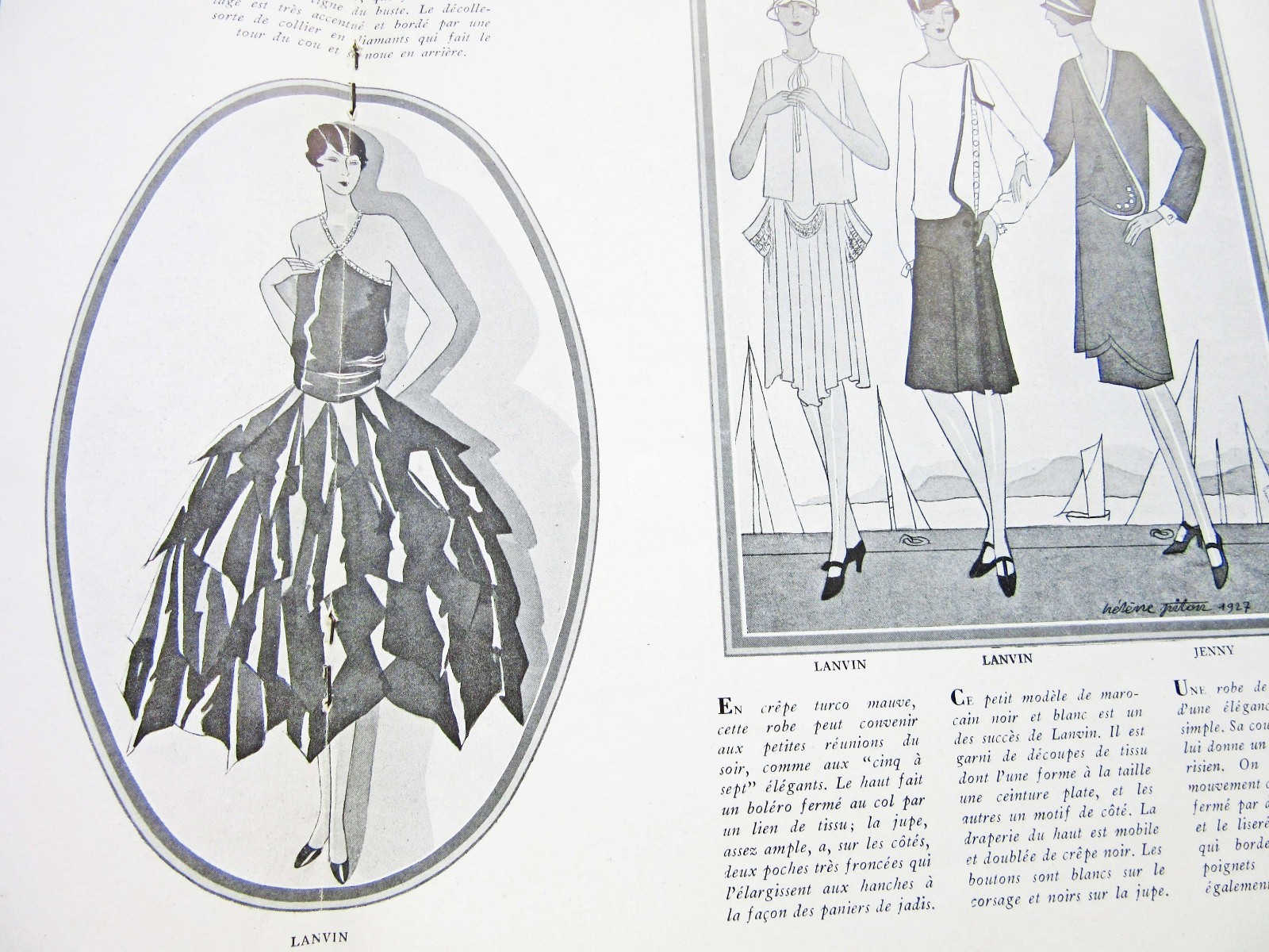 1920s Vintage Sewing Pattern Catalog Les Patrons de Grande Couture Lanvin