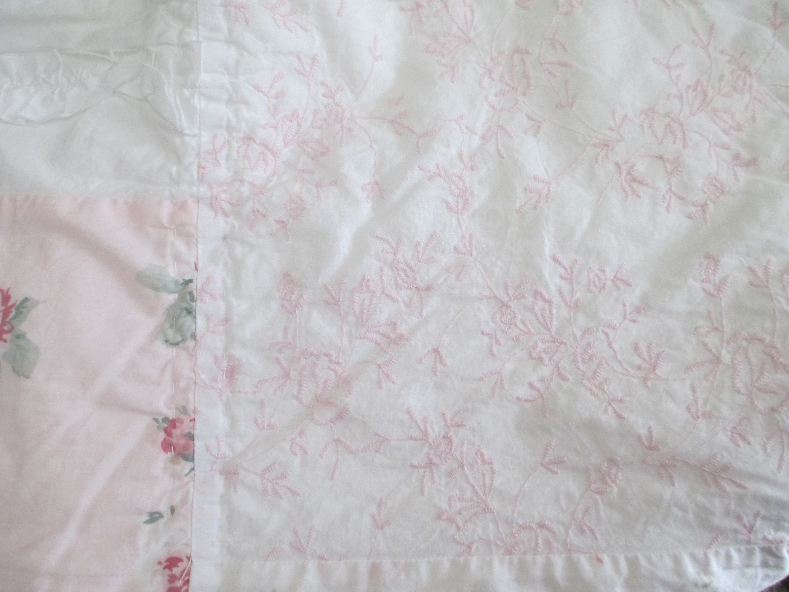 Rachel Ashwell SIMPLY SHABBY CHIC Pink Patchwork Floral Quilt & Shams - King