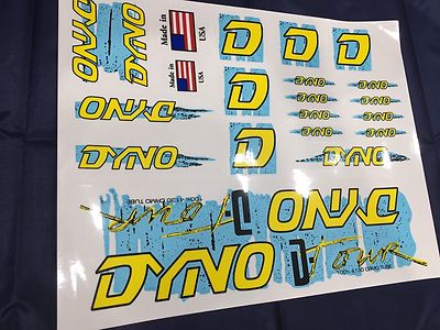 1987 Dyno D-tour Decal Stickers Old school BMX déviation