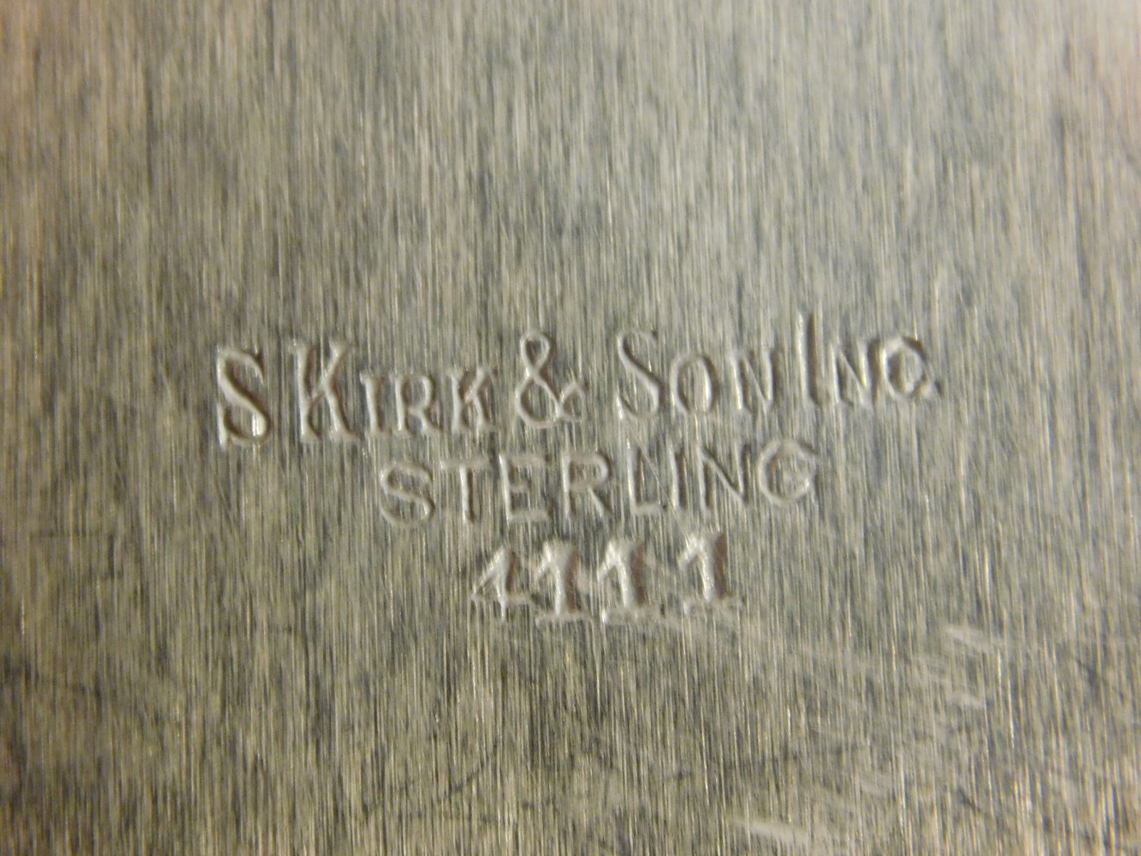 VINTAGE LARGE S. KIRK & SON STERLING SILVER PLATE / CHARGER 11