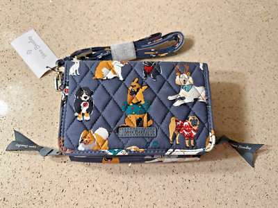 VERA BRADLEY RFID 3 in 1 CROSSBODY Wristlet Bag Purse HOLIDAY DOGS  *retired* | eBay