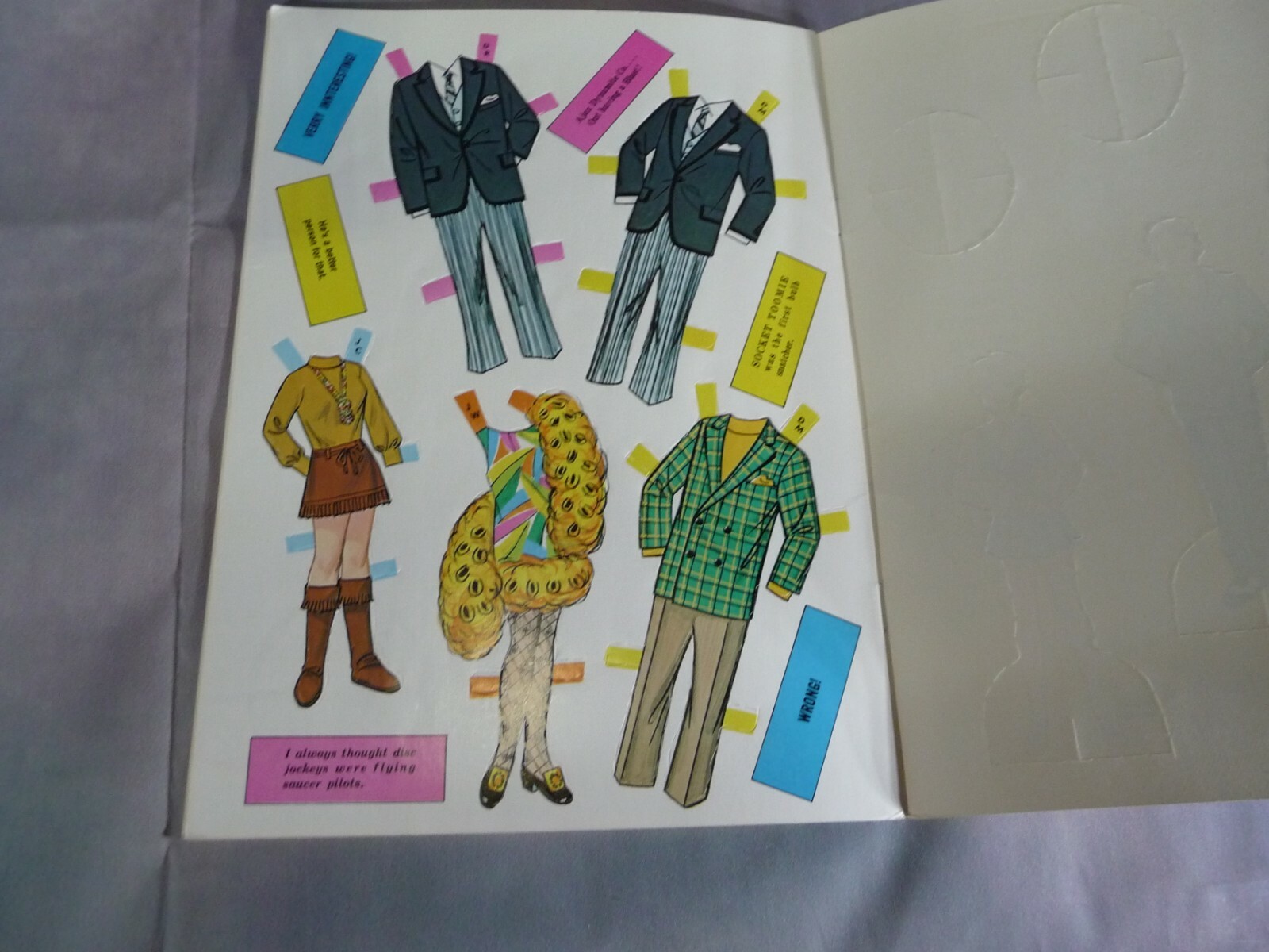 LAUGH-IN Rowan Martin 1969 Vintage Saalfield Punch Out Paper Dolls