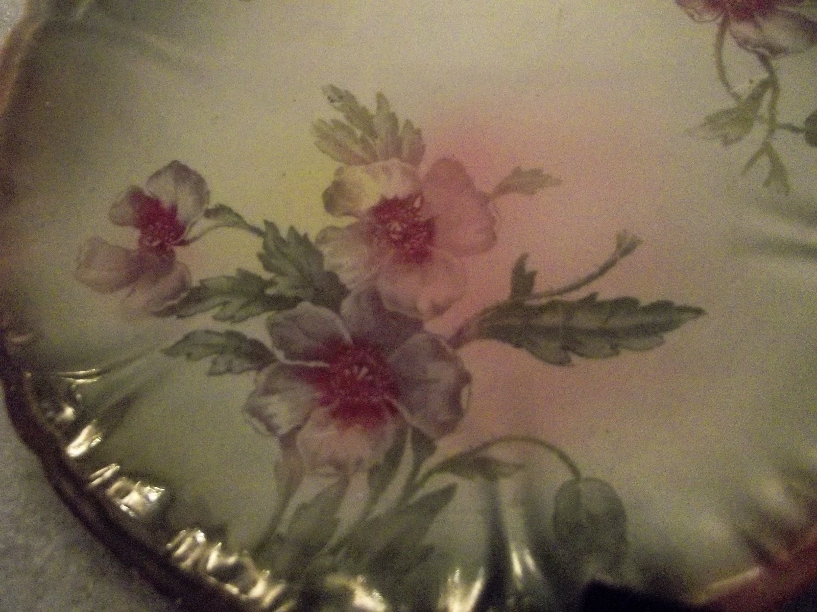 NICE-ANTIQUE-GERMAN-FRANZ-ANT-MEHLEM-ROYAL-BONN Porcelain Floral Plate 7 1/4