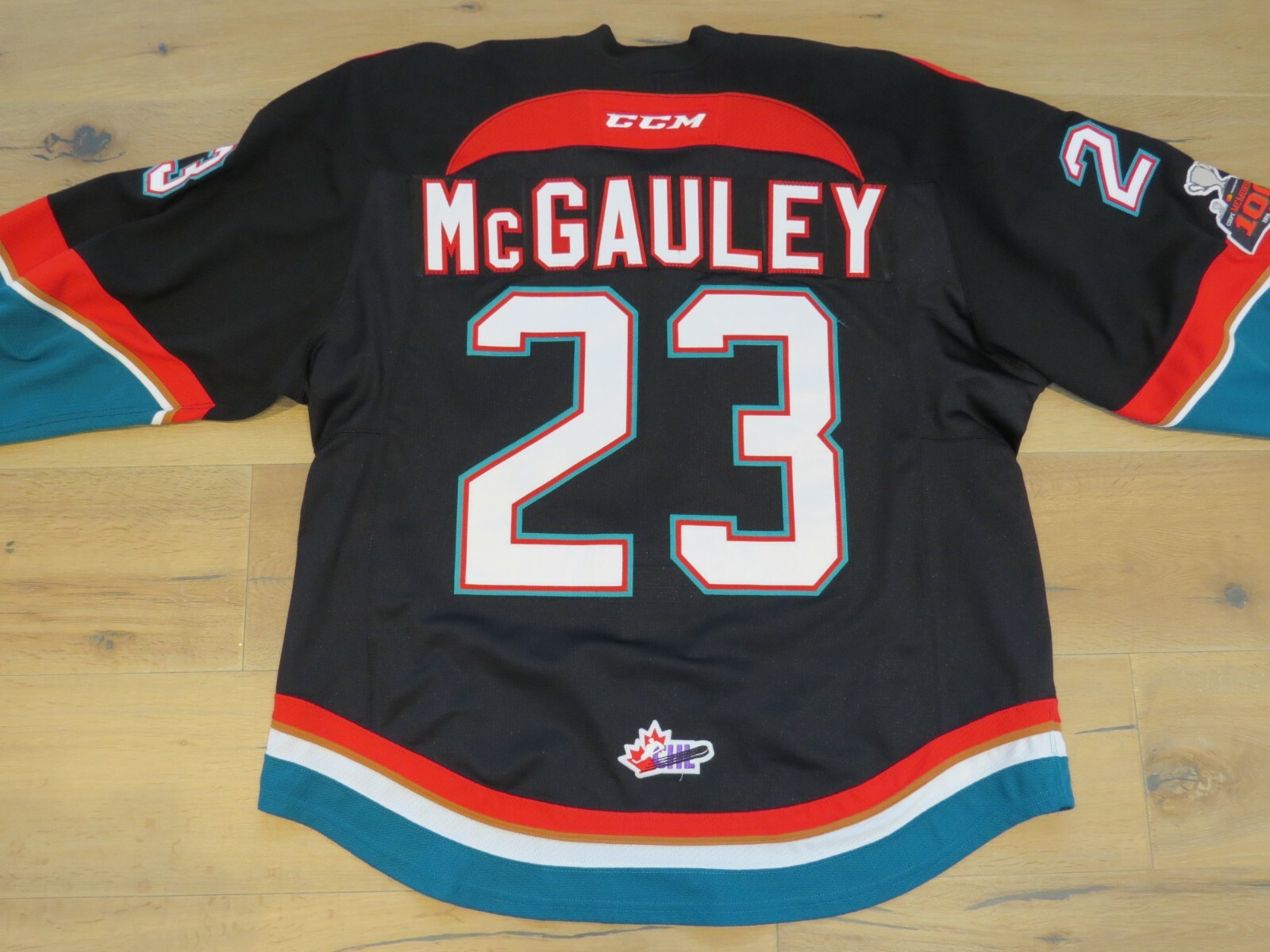 2017/18 Rockets Game Worn Used Jersey Black # 23 Colum McGauley