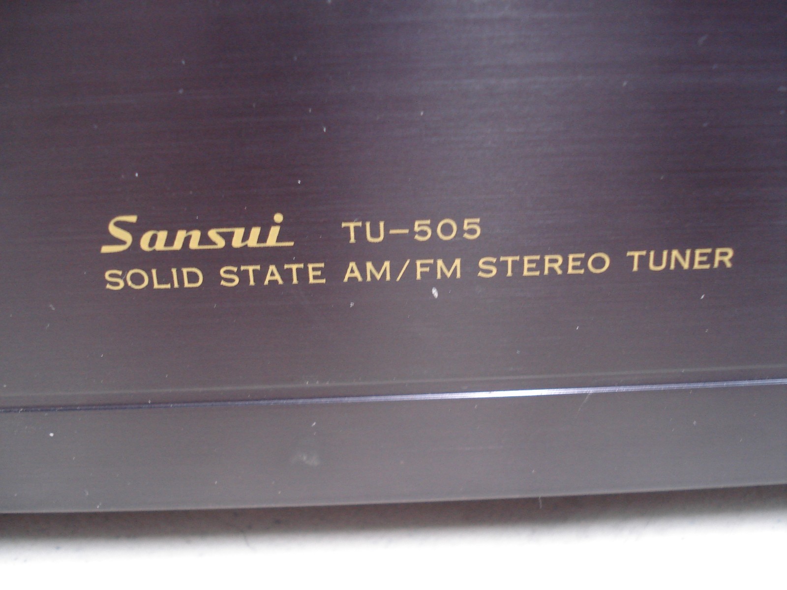 RARE Sansui TU-505 solid state am/fm stereo tuner ( from 1972-1974) walnut side