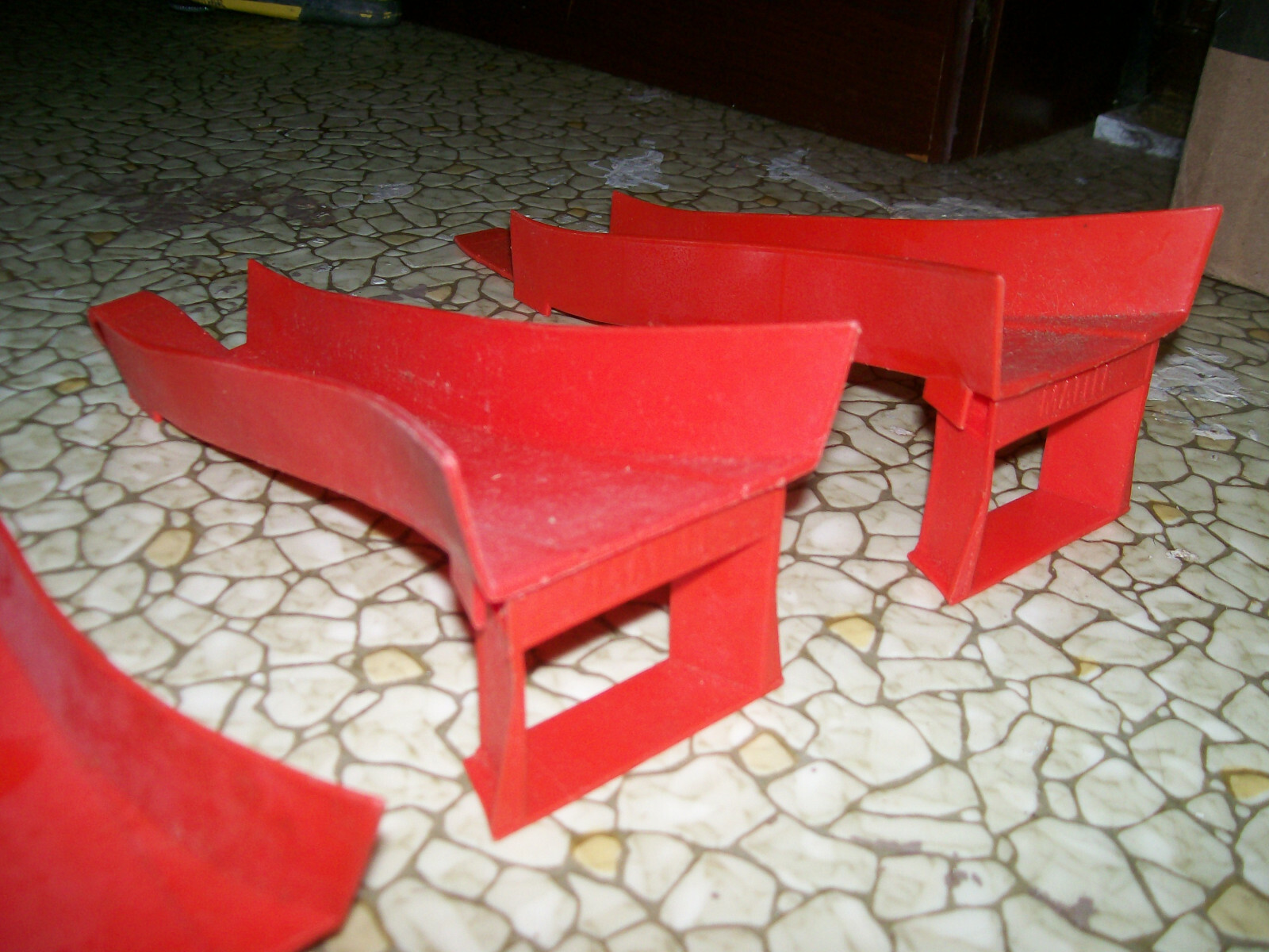 Lot of 7 Vintage Hot Wheels Redline Car Track Loop Start Jump Ramp parts Merge +
