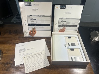 Vintage Apple Macintosh MacTerminal Communication Software CIB W/ 2 Disks!!
