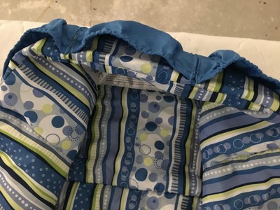 Boppy Shopping Cart & High Chair Cover In Blue White Green Stripes and Dots