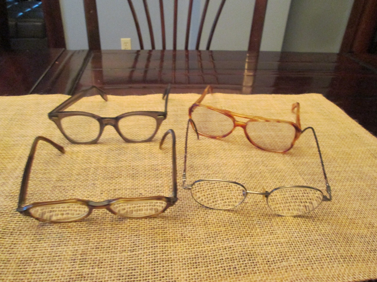 Lot of 4 Vintage Eyeglass Frames LATOUR FOSTER GRANT AMERICAN OPTICAL GLENDALE