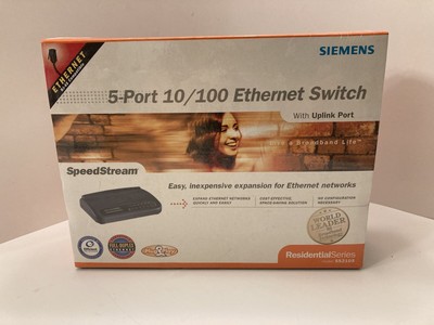 Siemens Speedstream 5-Port 10/100 Ethernet Switch With Uplink Port Model SS2105