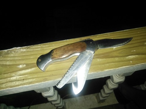 vintage Winchester 3 lock blade knife nice saw hook more camping