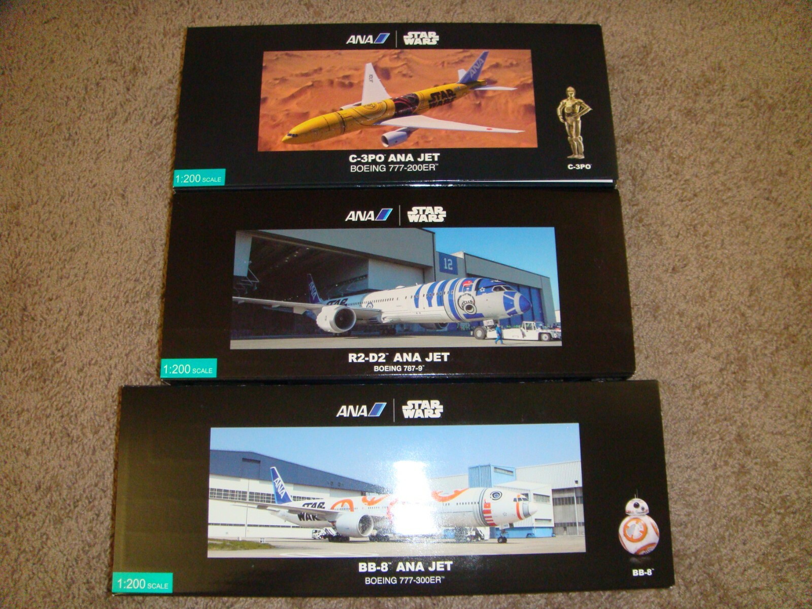 1/200 Hogan ANA x STAR WARS Official x 3 Complete *snap-fit