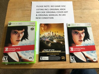 Mirror's Edge Xbox 360 Original Case Cover Art Manual NO GAME