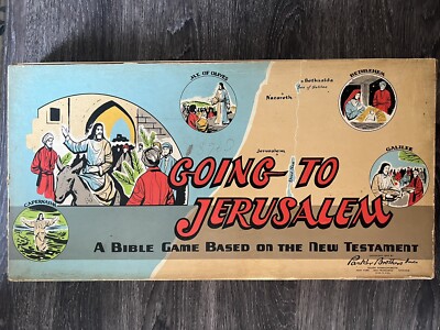 1955 Parker Brothers - Going To Jerusalem Board Game - Vintage
