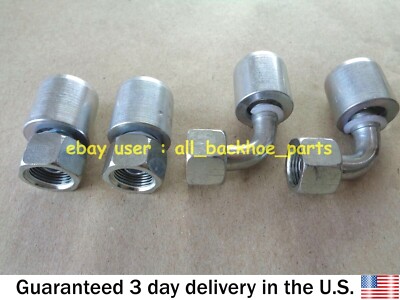 JCB BACKHOE - 3/8'' BSP FEMALE STRT & ELBOW END FITTING W. O RING,  PACK OF 4PCS