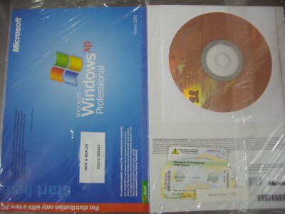 MICROSOFT WINDOWS XP PROFESSIONAL FULL OPERATING SYSTEM MS WIN PRO =NEW SEALED=
