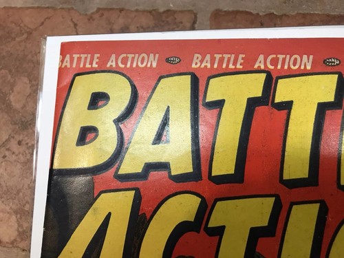 Battle Action #4 (1952) 6.5++ OW Altas War Gene Colan Cover Beautiful Copy