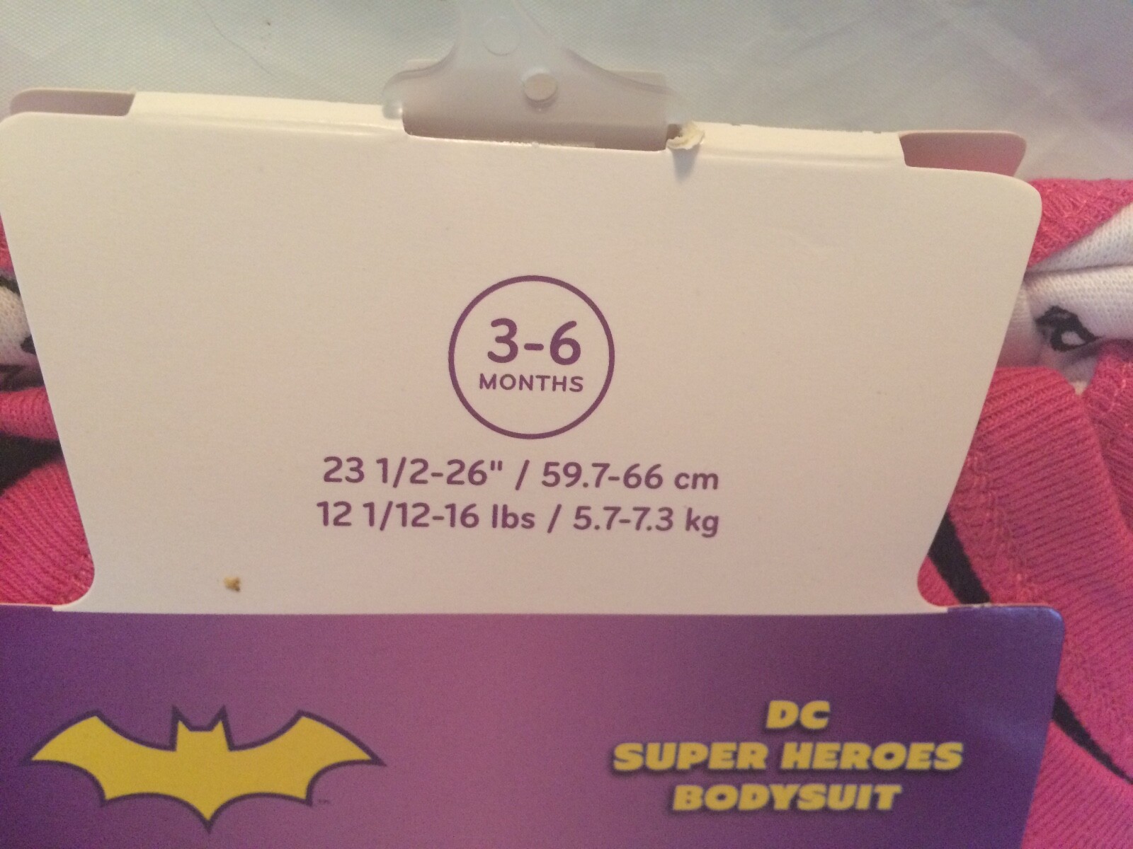 dc super heroes baby bodysuit girls 2pk 3-6 months