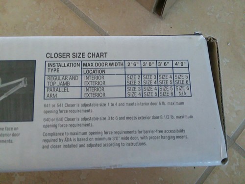 COMMERICAL DOOR CLOUSER SIZE 4 ALUMINUM FINISH