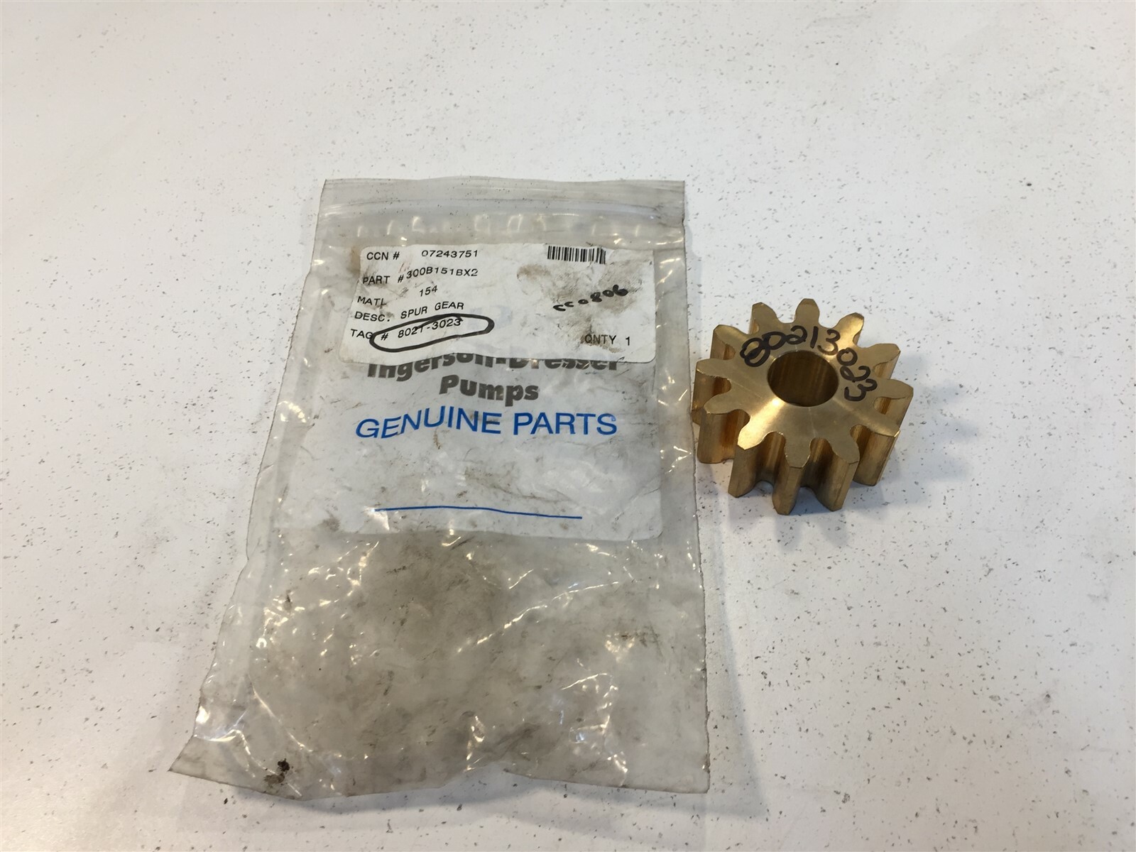 Ingersoll Rand 300B151BX2 Brass Spur Gear 