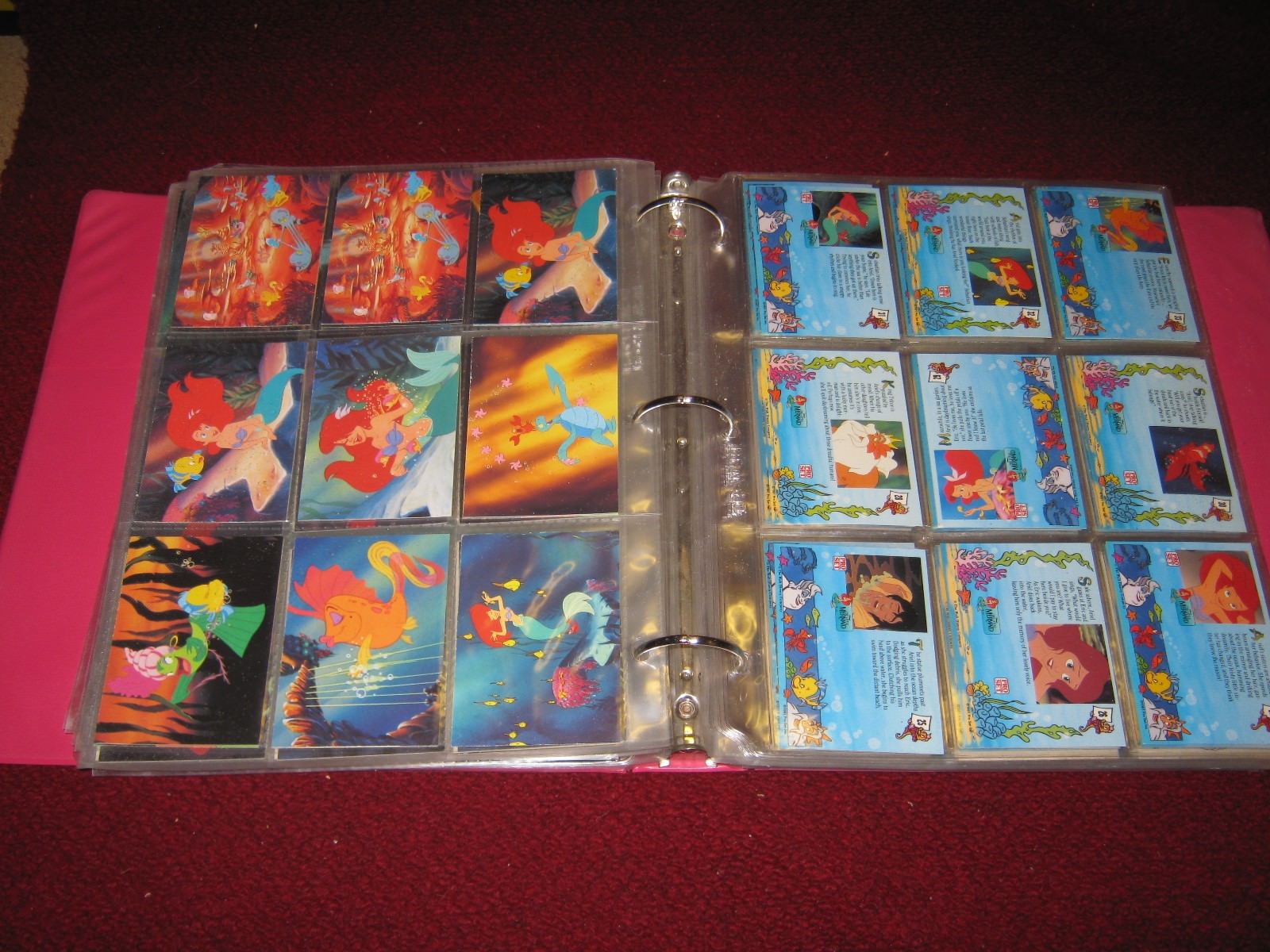Little Mermaid Collector Cards Lot of 100+ Pro Set 1991 and Others with Binder